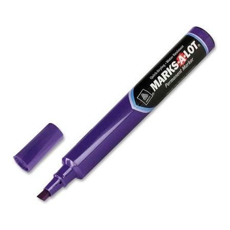 Avery Dennison Marks-A-Lot Large Chisel Tip Permanent Marker, Purple Ink 8884